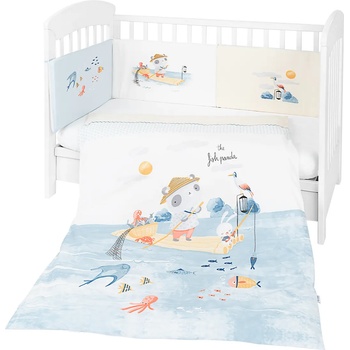 KikkaBoo Бебешки спален комплект 2 части EU style 70/140 The Fish Panda (41101020086)