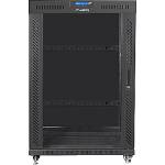 Lanberg rack cabinet 19" free-standing 22U/800x1000 (flat pack) with mesh door lcd black v2 (FF01-8022-12BL) - gtcomputers