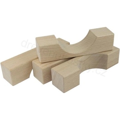DrKO Dřevěný most velký 16 x 4 x 4 cm (1ks) - přírodní