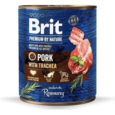Brit Premium by Nature Dog Pork with Trachea 6 x 800 g