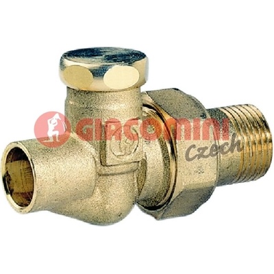 GIACOMINI R17C Regulační rad. šroubení, přímé, pro Cu tr. 1/2" x 18 R17CY004
