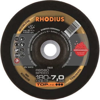 Rhodius Brusný kotouč 180 x 7 x 22,23 mm 210658