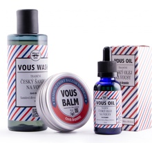 VousOil pro péči o vousy VOUS CARE olej na vousy 30 ml + balzám na vousy 60 ml + šampón na vousy 200 ml