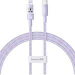 Baseus Кабел USB-C към Lightning, бързо зареждане 20W, 1m - Baseus Gem (P1037300151111-00) - Nebula Purple