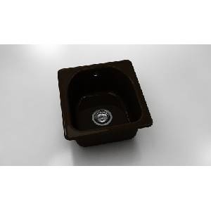 FAT Кръгла мивка Classic 217, Polymer marble, 18 Тъмно венге, с включен сифон Мивка за вграждане