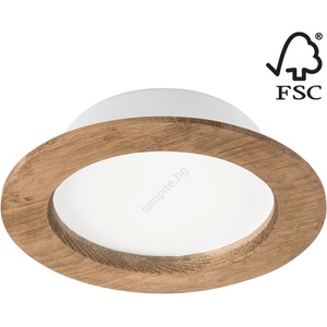 LAMKUR Led вградено осветително тяло woody spot led/12, 5w/230v 4000k орех Ø16 см (la51901)
