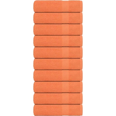 vidaXL Кърпи за баня FROGN 10 бр. Оранжеви 100x150 см 360 г/м2 (136910)