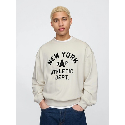 GAP Oversize mikina s logom béžová