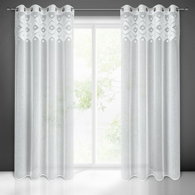 Takoy Záclona ESTERA s mäkkým trojrozmerným vzorom v boho štýle 140 x 250 cm-HF-409724 | 140 x 250 cm