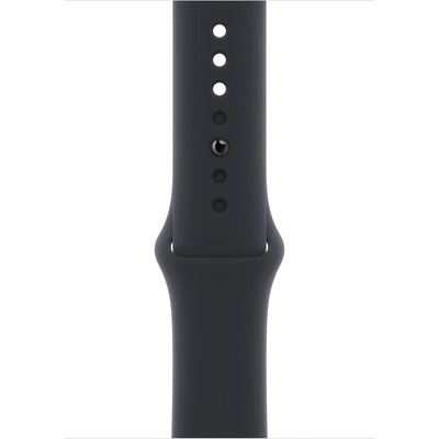 Apple Оригинална силиконова каишка за Apple Watch 42мм, 44мм, 45мм, Ultra, Ultra 2 49мм (тъмносив) - Apple Watch Midnight Sport Band (разопакован продукт)