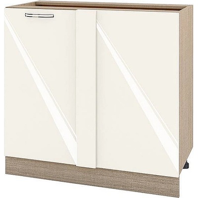 ИРИМ Долен ъглов кухненски шкаф Сити МФ-Крийм гланц-11-42 90 см