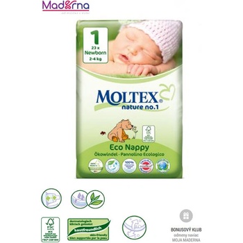 Moltex eko plienky NEWBORN 2-4 kg 23 ks