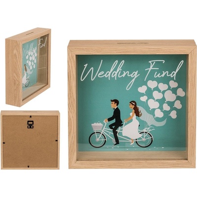 144356 Drevená pokladnička Wedding Fund
