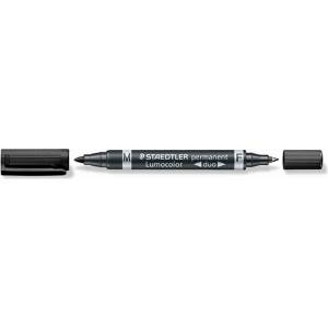 STAEDTLER Маркер Staedtler Lumocolor Duo Perm 0, 6-1, 5мм черен (348-9)