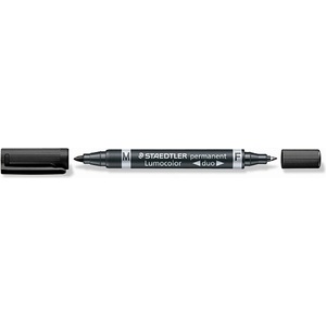 STAEDTLER Маркер Staedtler Lumocolor Duo Perm 0, 6-1, 5мм черен (348-9)