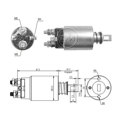 Spínač startéru ZM - Hitachi 2250-97003