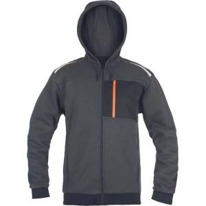CERVA Cerva emerton stretch / Мъжки суитшърт с качулка и цип - сив/оранжев xxxl (03060160g3006)