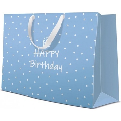 Dárková taška Happy Birthday světle modrá