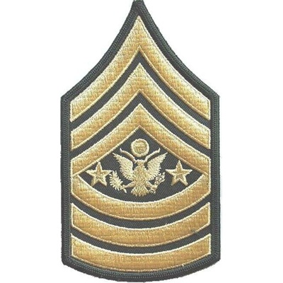 Nášivka: Hodnost US ARMY rukávová Sergeant Major of the Army olivová | žlutá