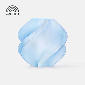 Bambu Lab PETG филамент Bambu Lab PETG Translucent, 1.75 mm, 1.0 kg, Light Blue 32600, Spool