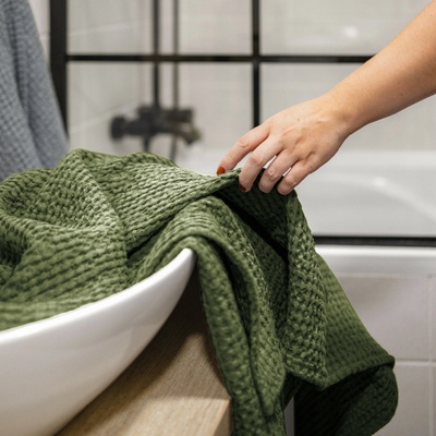 Tululum vaflový ručník khaki 100 x 50 cm