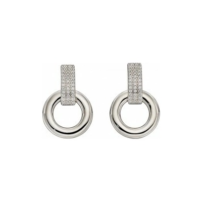 Fiorelli silver Luxusné strieborné náušnice E5882C