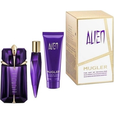 Thierry Mugler Alien EDP 60 ml + EDP 10 ml + sprchový gél 50 ml pre ženy darčeková sada