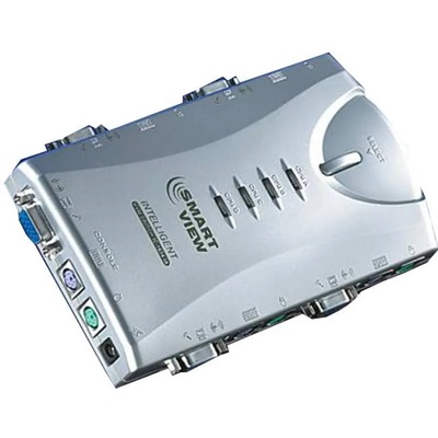 Roline VALUE 14.99. 3298 : : Автоматичен KVM Switch "Pocket", 1x User - 4 PCs, аудио