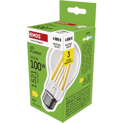 Emos LED FLM A60 10,5 W 100 W 1521lm E27 NW 1525743400