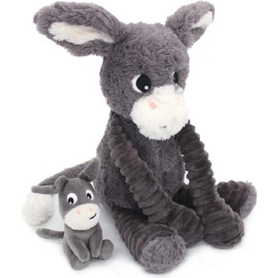 Les Ptipotos Плюшено магаре Пойту сиво - мама с бебе