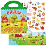 Jokomisiada Sticker book educational album FARM animals vegetables ZA4764