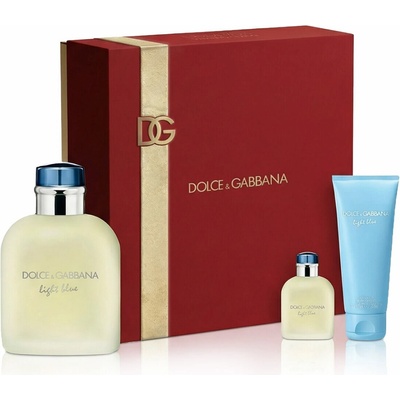 Dolce & Gabbana Light Blue Pour Homme EDT 75 ml + sprchový gel 50 ml + EDT 4,5 ml dárková sada