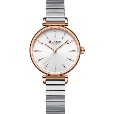 Curren Дамски часовник Curren Starlett, Сребрист / Розово злато (CURREN-9081-SILVER-GOLD)