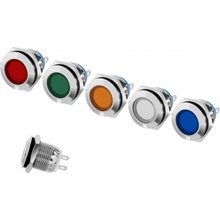 Onpira Signální kontrolka 12 V Ø 8 mm 12 mm 16 mm LED 12 mm, Oranžová