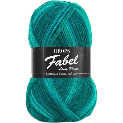 Příze DROPS Fabel Long Print 918 - smaragd