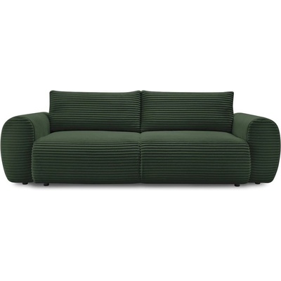 Bobochic Тъмнозелен разтегателен диван от рипсено кадифе 257 cm Lucien - Bobochic Paris (104872)