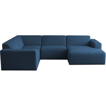 Scandic Тъмносин ъглов диван от букле ("U" форма) Roxy - Scandic (U corner Right CM 16_2d.blue)