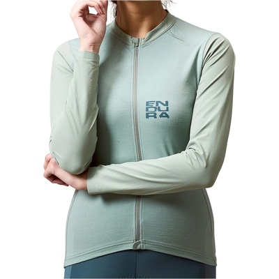Endura Дамска фланелка с дълъг ръкав за колоездене Endura Women's AllTrack Ride L/S Jersey Cycling jersey - Sage Green (156-2815-0214)