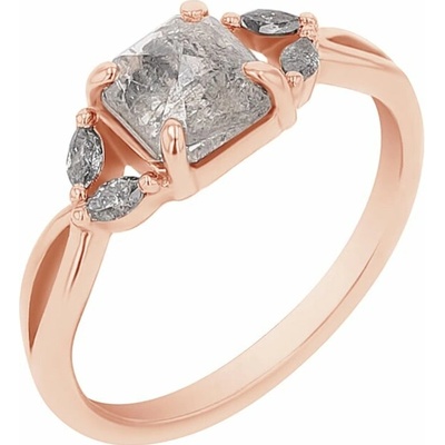 Eppi Zlatý prsteň so salt and pepper diamantom a marquise diamantmi Fai R44797