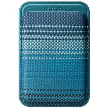 PITAKA Magsafe Карбонов Калъф за Карти, Pitaka Magnetic Woven Wallet Moonrise, Син (MWW2403)