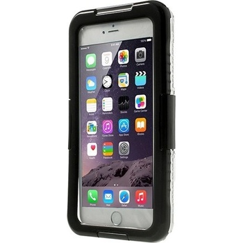AppleMix Vodotesné plastovo-silikónové Apple iPhone 6 / 6S Plus / 7 / 8 Plus - čierno-čiré