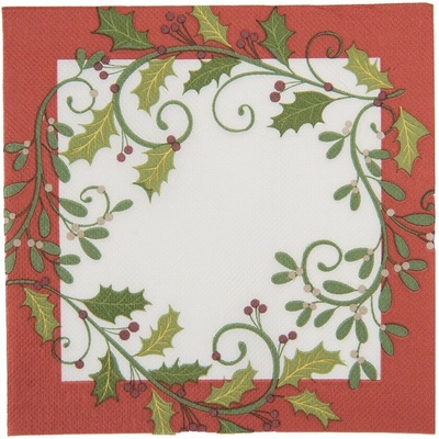 Clayre & Eef Napkins Paper Set Of 20 33x33cm White Paper 33x33cm 20ks