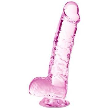 Blush Novelties Лепяща се пенис отливка - мини дилдо "crystalline pink" 15 см