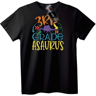 NOONEBRAND Тениска 3-ти клас Азавър - 2XL, Black