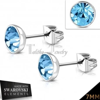 Image 1 of Talitha Обеци " Аквамарин" с кристали Сваровски