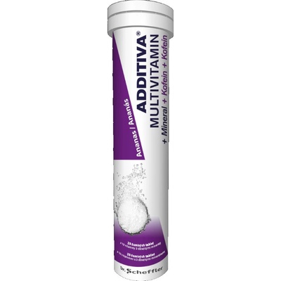 Additiva multivit.+miner.+kofein tablet eff.20 ananas