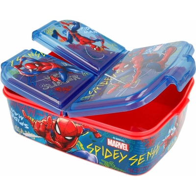 Stor delený plastový box na desiatu Spiderman 37920