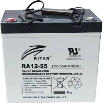 Ritar Power Акумулаторна батерия Ritar Power EV12-55, 12V, 55Ah, AGM, F15(M6)/F11(M6) конектори (EV12-55)