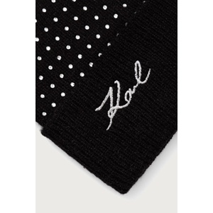 Karl Lagerfeld шапка бийни дамска с вълна (B4W33009)