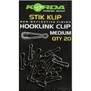 Rybárske karabínky a obratlíky KORDA Rýchloklip Stik Klip